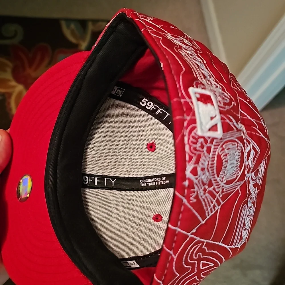 Atlanta Braves 7 1/4 Fitted Hat - Picture 4 of 4